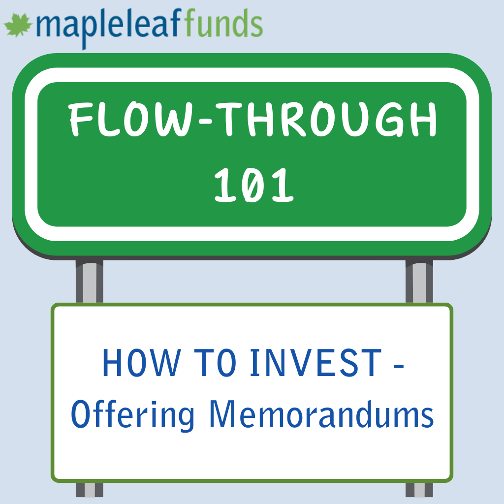 Maple Leaf Funds - HOW TO INVEST-OFFERING MEMORANDUMS